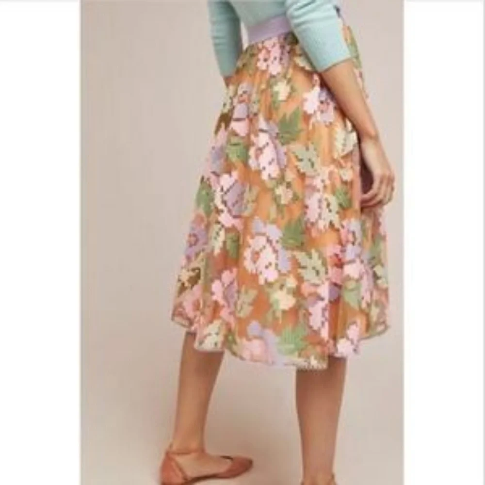 Maeve pixilated tulle maxi skirt Anthropologie - Picture 2 of 5